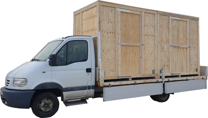 Voiture plateau et caisse-box